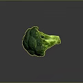 Fresh Green Broccoli as Healthy Nutritious Vegetable on Dark Background 3d model