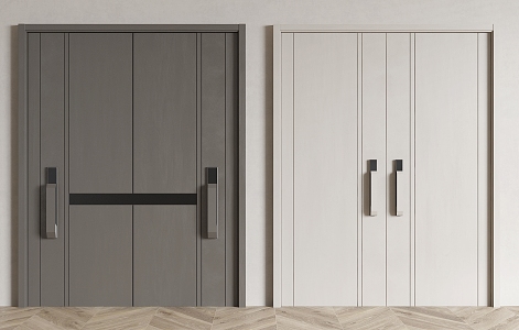 Modern double door 3d model