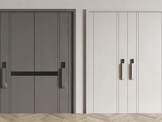Modern double door 3d model