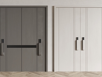 Modern double door 3d model