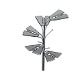 Outdoor Tree Shaped LED Lights With Multiple Lamp Heads Modern Design For Street Park Illumination