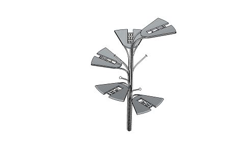 modern street lamp 3d model