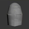 Medieval Metal Helmet With Rivets Historical Protective Armor Equipment