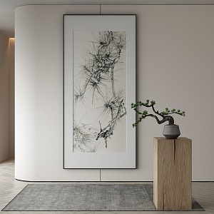 New Chinese Plant Painting Decorative Painting 3d model