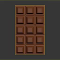 Delicious Orange Chocolate Bar With Square Blocks And Patterned Surface