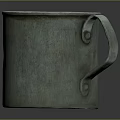 Greenish Metal Mug With Textured Surface And Simple Handle For Daily Use