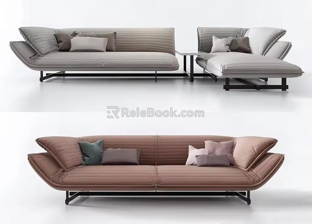 Double sofa 3d model
