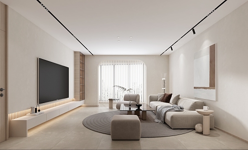 modern living room 3d model