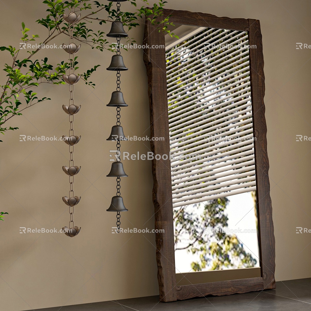 Silent Ancient Mirror Wind Chimes 3d model