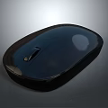 Black Wireless Computer Mouse With Smooth Surface And Scroll Wheel
