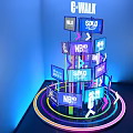 C-WALK Themed Guiding Signage Featuring Neon HALO SOLID HYPE Signs And Arrows