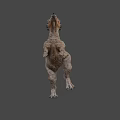 Game Movie Dinosaur Character With Spiked Head And Scaly Textured Skin