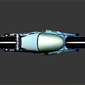 Futuristic Motorcycle Featuring Light Blue White Body Transparent Green Windshield And Unique Wheels