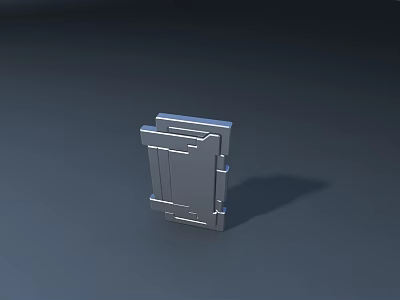 Modern Metal Door Arch With Sleek Geometric Structure And Smooth Surface 3d model