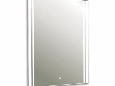 Modern Sleek Wall Mounted Mirror With White Frame And Smooth Surface 3d model