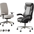 Light Gray And Black Office Chairs With Mesh Back Swivel Wheels And Adjustable Features