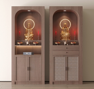 Middle Antique Buddhist Kfor Cabinet 3d model