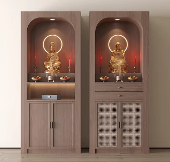 Middle Antique Buddhist Kfor Cabinet 3d model
