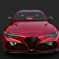 Red High Performance Sports Car With Aggressive Styling And Black Alloy Wheels