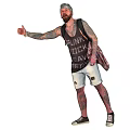 Men's Characters Single Passers-by Taxi Passers-by wave Crowd Winter Characters Leisure Characters 3d model