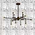 Contemporary Luxury Chandelier With Transparent Cube Crystals And Golden Frame For Interior Decoration