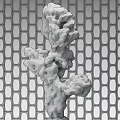 White and Gold Irregular Decorative Ornament Set with Grid Pattern Background