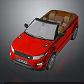 Stylish Red Convertible SUV With Brown Seats And Modern Front Design