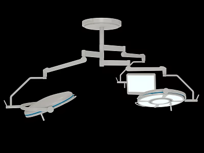 Advanced Medical Surgical Lights With Adjustable Arms For Operating Room Illumination 3d model