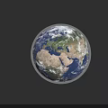 Cosmic View Of Earth From Space With Blue Oceans Green Lands And Clouds