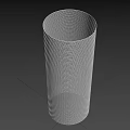 Silver Cylindrical Perforated Stainless Steel Tube With Mesh Surface Structure
