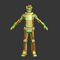 3D Sci Fi Character With Goggles And Armor Outfit Humanoid Design 3d model