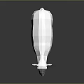 Low Poly Sheep Character With White Body Red Ears And Gray Legs