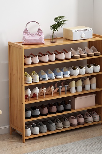 Shoe Cabinet Shoe Rack Storage Rack Shoes High Heels Display Ornaments 3d model