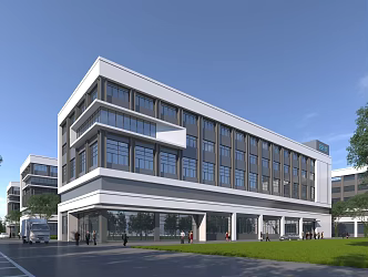 Industrial Park Office Building 3d model
