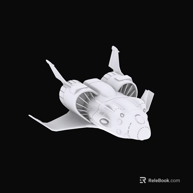 White Passenger Airplane 3D Rendered Model With Twin Engines Streamlined Design And Wings 3d model 