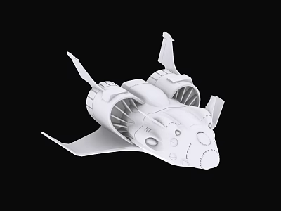 White Passenger Airplane 3D Rendered Model With Twin Engines Streamlined Design And Wings 3d model
