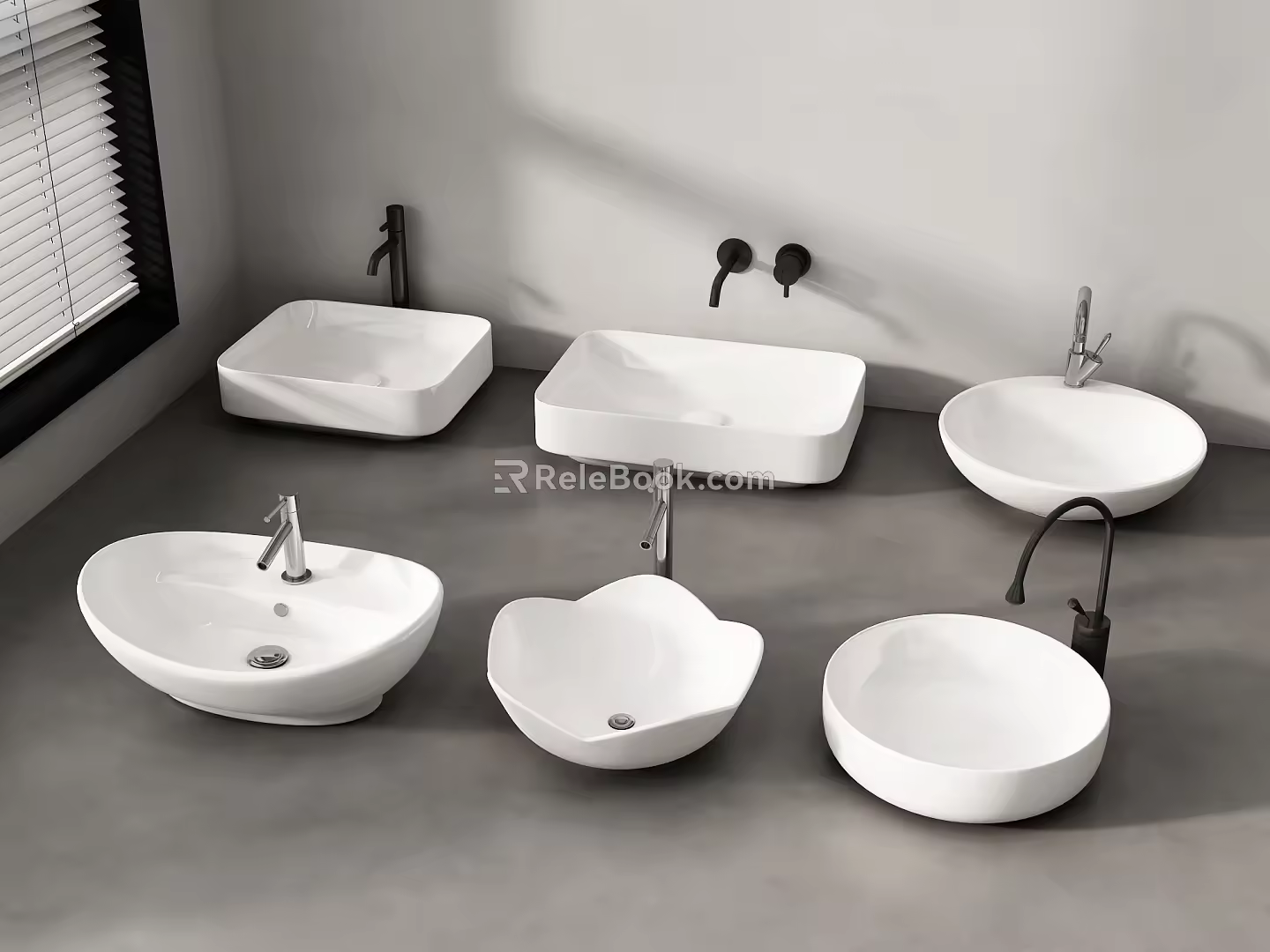 Table basin counter basin wash basin wash basin wash basin wash basin 3d model