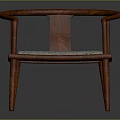 Wooden Frame Leisure Chair With Curved Armrests And Textured Padded Seat
