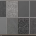 Gray Toned Wall Panels Sample Collection With Various Textures And Finishes 3d model
