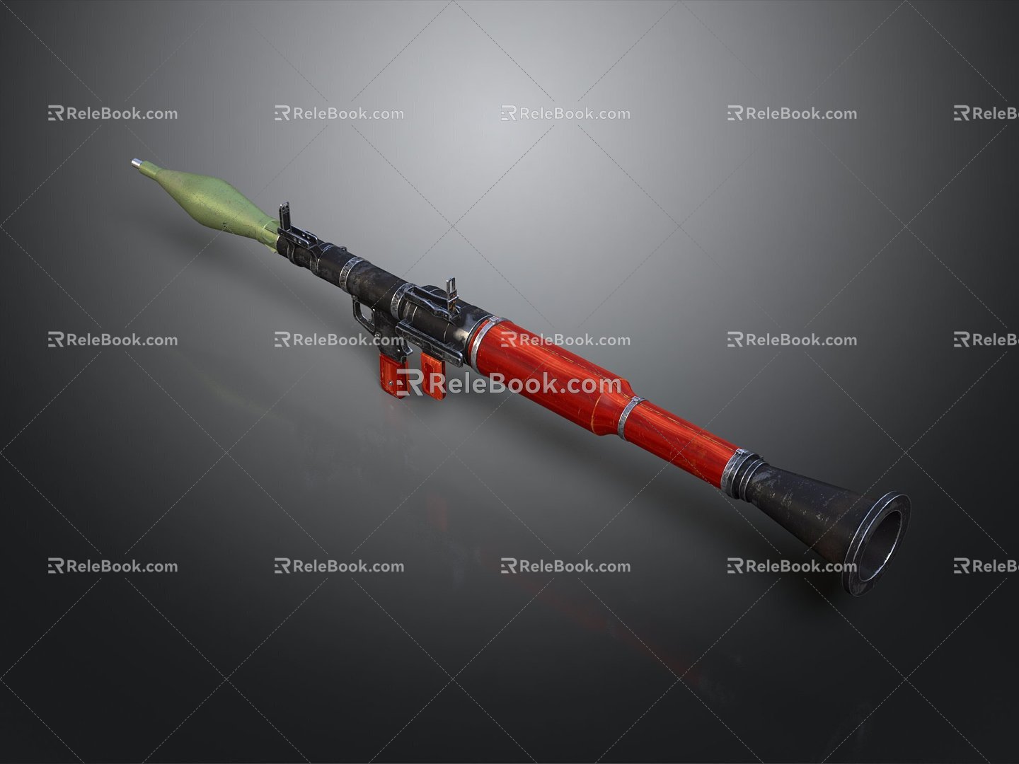 Rocket rocket launcher to air weapon to air missile shoulder missile shoulder rocket 3d model