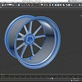 Silver Car Tire With Red Center Cap And Stylish Alloy Spokes Design