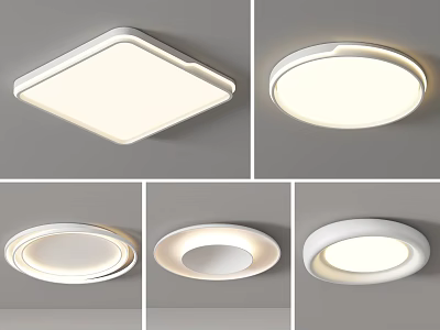 Modern Square and Round Ceiling Lights with Stylish Designs for Home Lighting 3d model