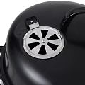 Portable Black Double Layer Outdoor Grill Smoker With Handles And Vented Top
