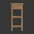 Wooden Console Table With Flat Top And Slatted Shelves For Home Decor