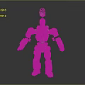 Silver Metallic Robot Figure With Mechanical Armor Limbs And Antenna Design
