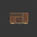 Vintage Retro Audio Tape Recorder Classic Design Dual Reels Brown Yellow Finish