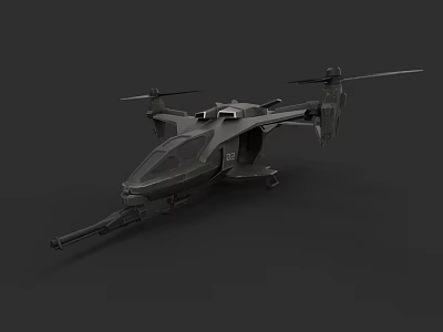 Advanced Modern Military Fighter Jet With Rotors Weapon System And Cockpit 3d model