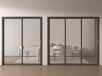 Modern Glass Sliding Door Glass Door Kitchen Door Kitchen Door Sliding Door Sliding Door Kitchen Door 3d model