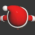 Cartoon Santa Claus Figurine With Red Outfit And White Beard