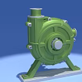 Green Industrial Pump Equipment With Metal Base And Circular Mechanical Structure